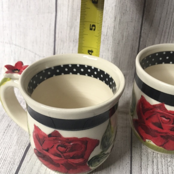 Two 3-D Floral Mugs by Heather Goldminc - Picture 12 of 14